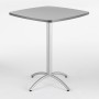 Iceberg CafйWorks Bistro Table 36 inch Square - Gray 65631