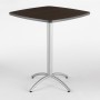 Iceberg CafйWorks Bistro Table 36 inch Square - Walnut 65634
