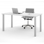 Bestar 65865-17 Bestar 30" x 60" Table with Square Metal Legs in White