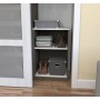 Bestar 80169-1147 Cielo By 19.5" Base Storage Unit in Bark Gray and White