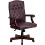 Flash Furniture Martha Washington Burgundy Leather Executive Swivel Chair 801L-LF0019-BY-LEA-GG