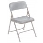 National Public Seating 802 800 Series Premium Light-Weight Plastic Folding Chair in Grey