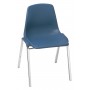 National Public Seating 8125 8100 Series Poly Shell Stack Chair in Blue