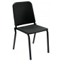 National Public Seating 8210 8200 Series Melody Stack Chair in Black Plastic