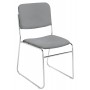 National Public Seating 8652 8600 Series Fabric Padded Stack Chair in Grey