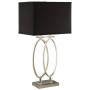 Coaster 901662 Table Lamps Brushed Nickel Finish Metal Table Lamp with Shade in Black