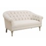 Coaster 902498 Accent Seating Traditional Settee with Tufting and Pleated Roll Arms in Natural