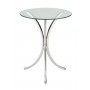 Coaster 902869 Accent Tables Clear Tempered Glass Accent Table Chrome Finish