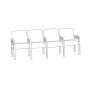 High Point Furniture Trados Metal 4 Armchairs-Ganged 914MET-4