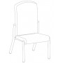 Lazboy 92184HBWS Companion High Back Wall Saver Armless Guest Chair with Seat Clean-Out