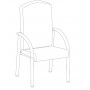 Lazboy 92185HB Companion High Back Guest Chair with Arms and Seat Clean-Out