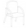 Lazboy 92185WS Companion Wall Saver Guest Chair with Arms and Seat Clean-Out