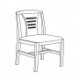 High Point Furniture Contempo Armless Side Chair Wood Ladder Back 9420