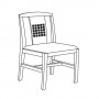 High Point Furniture Contempo Armless Side Chair Wood Puzzle Back 9430