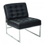 Officestar ATH51-B18 Anthony 26" Wide Chair with Chrome Base in Black