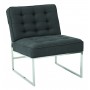 Officestar ATH51-K26 Anthony 26" Wide Chair with Chrome Base in Klein Charcoal
