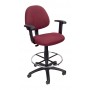 Boss Drafting Stool (B315-By) with Footring and Adjustable Arms B1616-BY