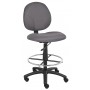 Boss Gray Fabric Drafting Stools with Footring B1690-GY