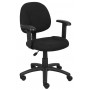 Boss Black Deluxe Posture Chair with Adjustable Arms B316-BK
