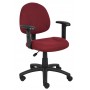 Boss Burgundy Deluxe Posture Chair with Adjustable Arms B316-BY
