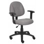 Boss Grey Deluxe Posture Chair with Adjustable Arms B316-GY