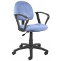 Boss Blue Microfiber Deluxe Posture Chair with Loop Arms. B327-BE
