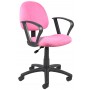 Boss Pink Microfiber Deluxe Posture Chair with Loop Arms. B327-PK