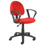 Boss Red Microfiber Deluxe Posture Chair with Loop Arms. B327-RD