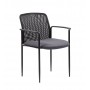 Boss B6909-GY Stackable Mesh Guest Chair in Grey
