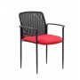 Boss B6909-RD Stackable Mesh Guest Chair in Red