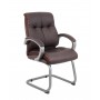 Boss B8779P-BN Double Plush Executive Guest Chair in Bomber Brown
