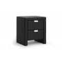 Wholesale Interiors BBT3089-Black-NS Frey Black Upholstered Modern Nightstand