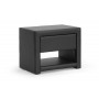 Wholesale Interiors BBT3092-Black-NS Massey Black Upholstered Modern Nightstand