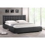 Wholesale Interiors Bbt6183-Black-Bed Madison Black Modern Bed With Upholstered Headboard Queen Size
