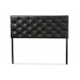Baxton Studio BBT6506-Black-Queen HB Viviana Black Faux Leather Upholstered Button-tufted Queen Size Headboard