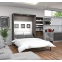 Bestar 80882-47 Cielo By Premium 95" Queen Wall Bed kit in Bark Gray and White (Default)