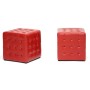 Baxton Studio BH-5589-RED-OTTO Siskal Modern Cube Ottoman