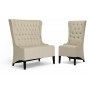 Wholesale Interiors Bh-A32386-Beige-Ac-Bh-A32387-Beige-Ls Set Vincent Beige Linen Modern Loveseat Bench And Chair Set