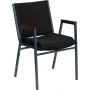 Flash Furniture Upholstered Stack Chair with Arms XU-60154-BK-GG