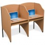 Balt Deluxe Add-A-Carrel 32-3/4" x 24-1/2" x 48" Teak BLT89869