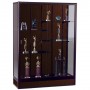 Balt Display Case Freestanding 72" x 18" x 66" Walnut BLT93R8611