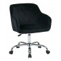Ave Six BRL26-B62 Bristol Task Chair with Black Velvet Fabric