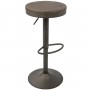 LumiSource BS-DAK AN+BN2 Dakota Barstool Set of 2 in Antique Brown