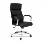 Basyx Executive High-back Chair 25" x 27-1/2" x 43-45-3/4" Leather/Black BSXVL105SB11