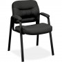 Basyx Guest Chair with Arms in Black Leather BSXVL643SB11