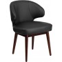 Flash Furniture BT-1-BK-GG Leather Lounge Chair in Black Walnut