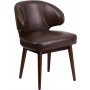 Flash Furniture BT-4-BN-GG Leather Lounge Chair in Brown Walnut