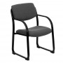 Flash Furniture Gray Fabric Executive Side Chair with Sled Base BT-508-GY-GG
