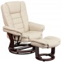 Flash Furniture BT-7818-BGE-GG Beige Leather Recliner in Beige