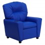 Flash Furniture Contemporary Kids' Blue-Vinyl-PU Recliner with Cup Holder BT-7950-KID-BLUE-GG